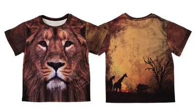 Футболки с полной запечаткой: Лев - полная запечатка